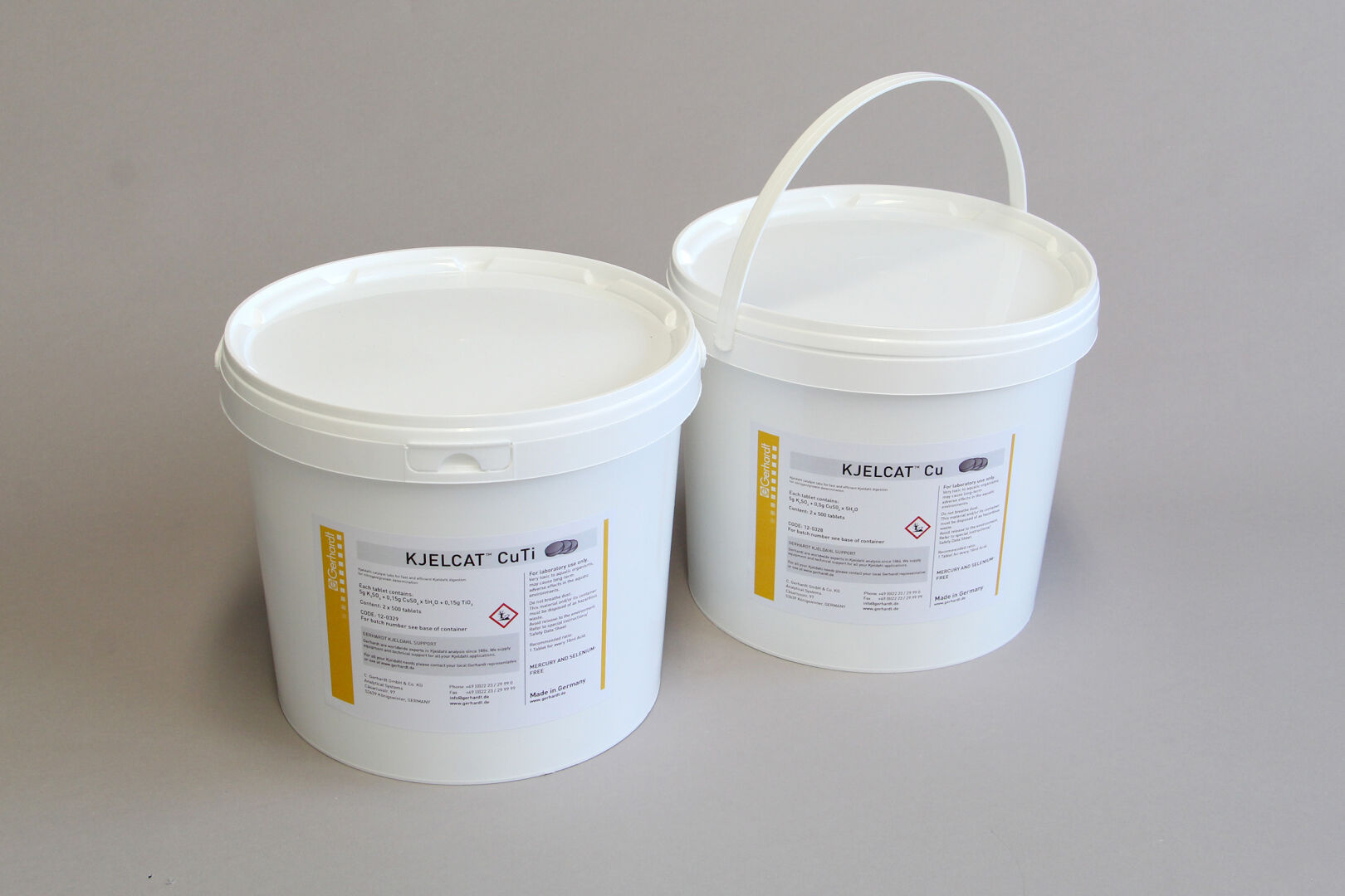 Kjelcat Cu/Ti-tabletit 1000 kpl/pkt 5.0 g K2SO4 + 0.15 g CuSO4 x 5H2O + 0.15 g TiO2