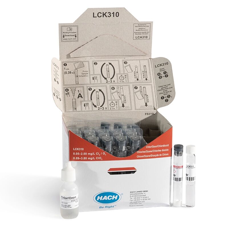 Kloori/otsoni/ClO2 0.05-2 mg/l, 24 kpl/pkt ei UN