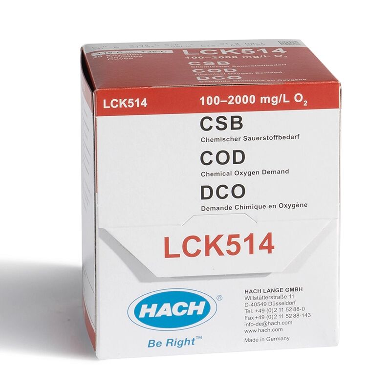 COD 100-2000 mg/l, 25 kpl/pkt UN2922 8 (6.1) II 