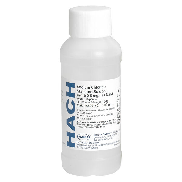 Johtokykykalibrointiliuos 1000 µS/cm, 100 ml 491 mg/L NaCl (NIST)