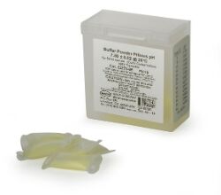 Puskuriliuos pH 7.00, PP, 15 kpl/pkt 50 ml näyte, keltainen, 25°C