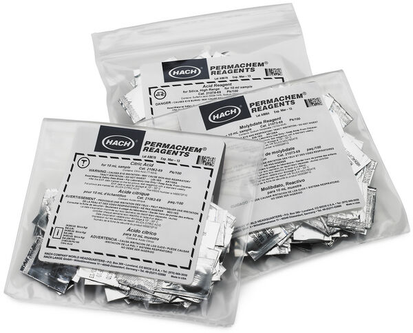 Silikaattitesti HR 1-100 mg/l, 100 kpl/pkt sis. 3 osaa, 10 ml näyte, UN2967 8.III