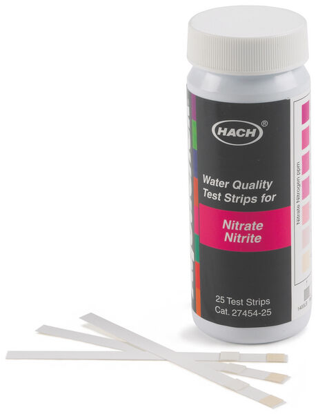Typen oksidien testiliuskat, 25 kpl/pkt Nitraatti 0-50 mg/l, Nitriitti 0-3 mg/l
