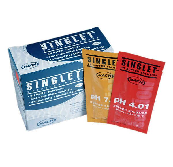 pH-puskuriliuos Singlets Combi pH 4.01/10 kpl ja pH 7.00/10 kpl