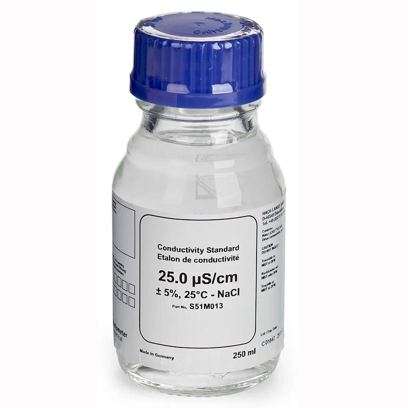 Johtokykykalibrointiliuos 25 µS/cm, 250 ml NaCl